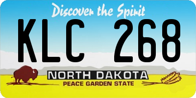 ND license plate KLC268