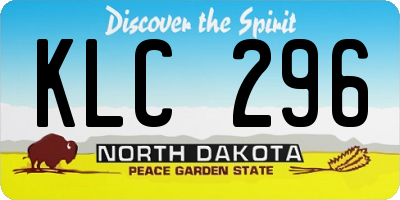 ND license plate KLC296