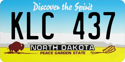 ND license plate KLC437