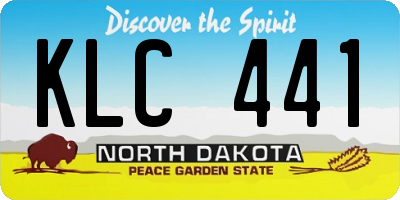 ND license plate KLC441