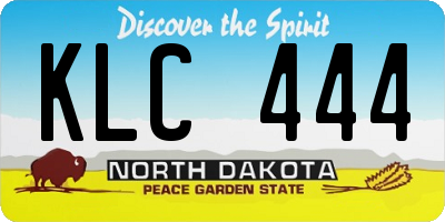 ND license plate KLC444