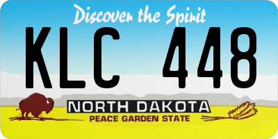 ND license plate KLC448