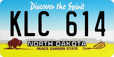 ND license plate KLC614