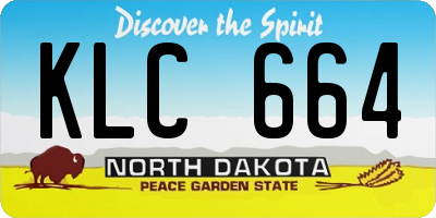 ND license plate KLC664