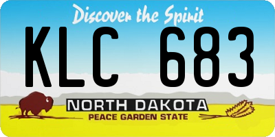 ND license plate KLC683