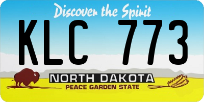 ND license plate KLC773