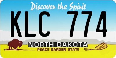 ND license plate KLC774