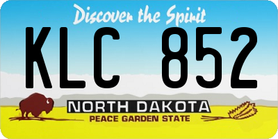 ND license plate KLC852