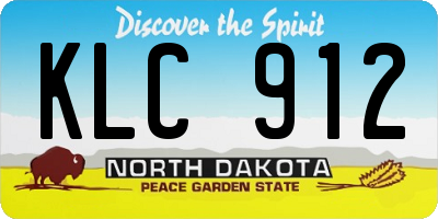 ND license plate KLC912