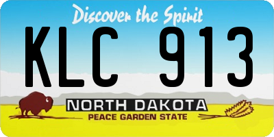 ND license plate KLC913