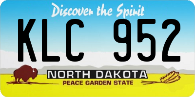 ND license plate KLC952