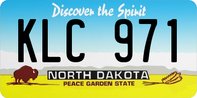 ND license plate KLC971
