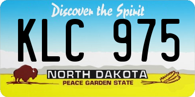 ND license plate KLC975