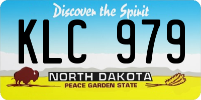 ND license plate KLC979
