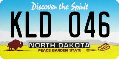 ND license plate KLD046