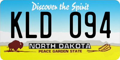 ND license plate KLD094