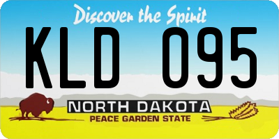 ND license plate KLD095