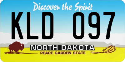 ND license plate KLD097