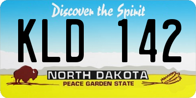 ND license plate KLD142