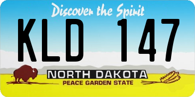 ND license plate KLD147