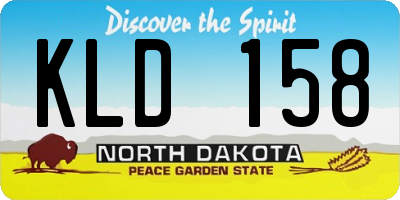 ND license plate KLD158