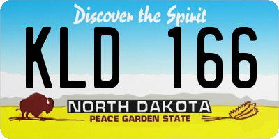 ND license plate KLD166