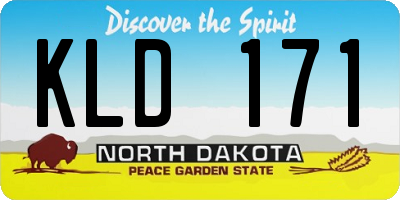 ND license plate KLD171