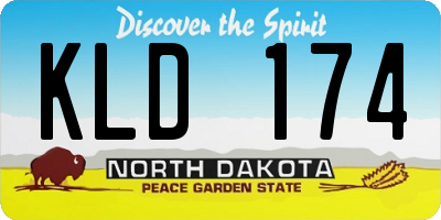 ND license plate KLD174