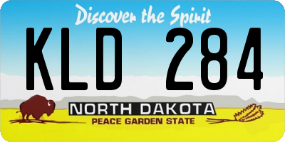 ND license plate KLD284