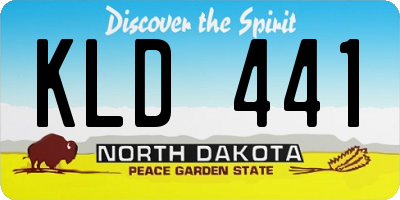 ND license plate KLD441