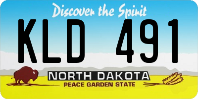 ND license plate KLD491