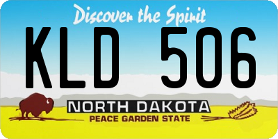 ND license plate KLD506