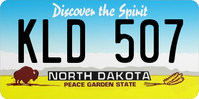 ND license plate KLD507
