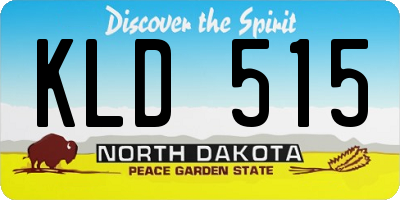ND license plate KLD515