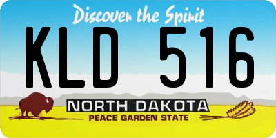 ND license plate KLD516