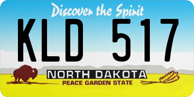 ND license plate KLD517