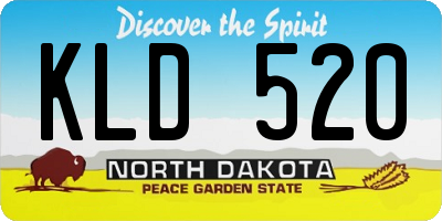 ND license plate KLD520