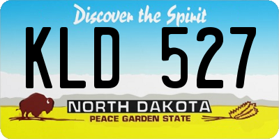 ND license plate KLD527
