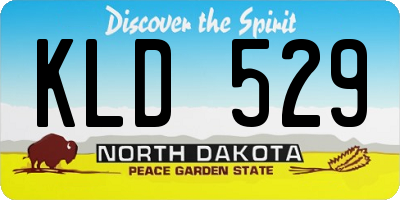 ND license plate KLD529