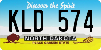ND license plate KLD574