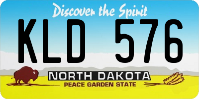 ND license plate KLD576