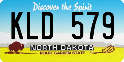 ND license plate KLD579