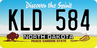 ND license plate KLD584