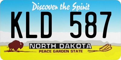 ND license plate KLD587