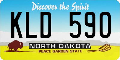 ND license plate KLD590