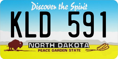 ND license plate KLD591