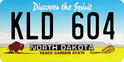 ND license plate KLD604