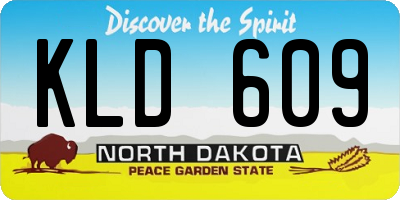 ND license plate KLD609