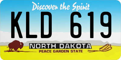 ND license plate KLD619