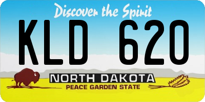 ND license plate KLD620